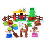 39PCS Classic Zoo Animal Farm Duck Brick Set DIY Building Blocks Brother Figure Kids Toys