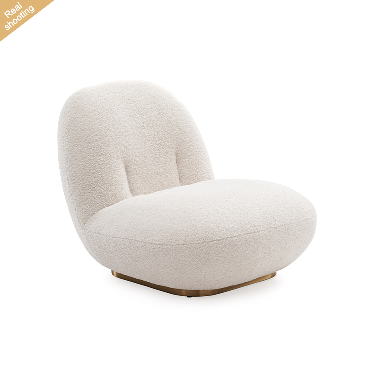 Casual Style Sherpa Wool Sofa Chair High End Home Living Room Single Lounge Chair - Image 4