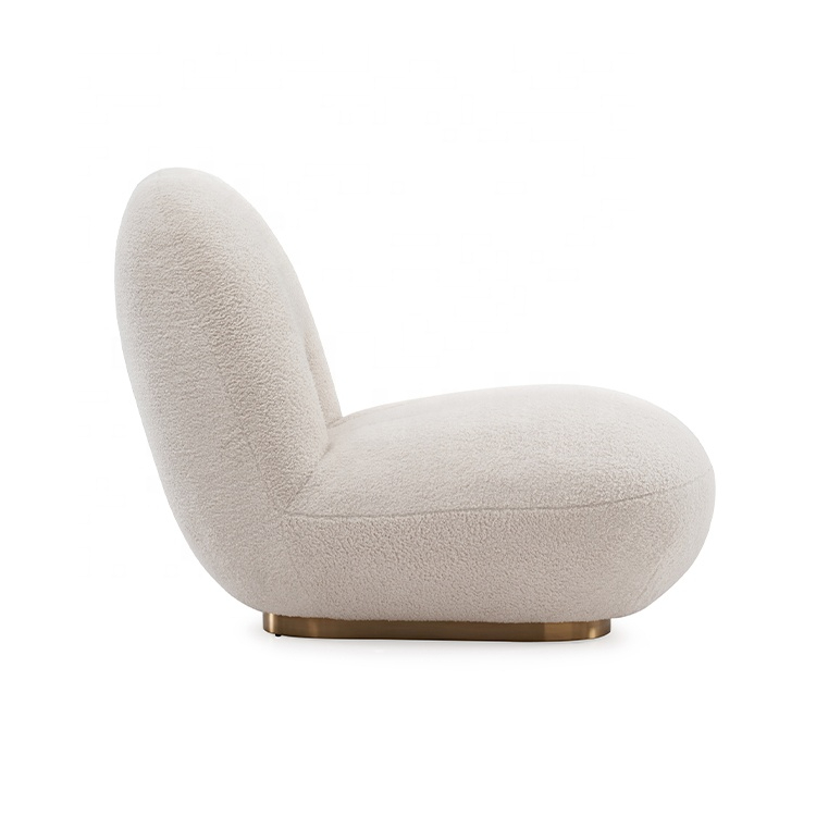 Casual Style Sherpa Wool Sofa Chair High End Home Living Room Single Lounge Chair - Image 5