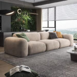 Modern Popular Design Floor Velvet 3 Seater Modular Sectional Sofa Couch Set